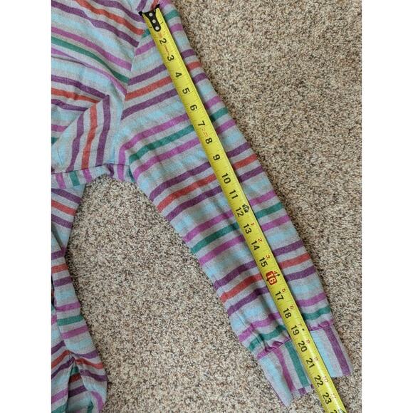 LANDS' END Plus Size 1X Flannel A-line Striped Long Sleeve Tunic Top Very Soft - Picture 8 of 10